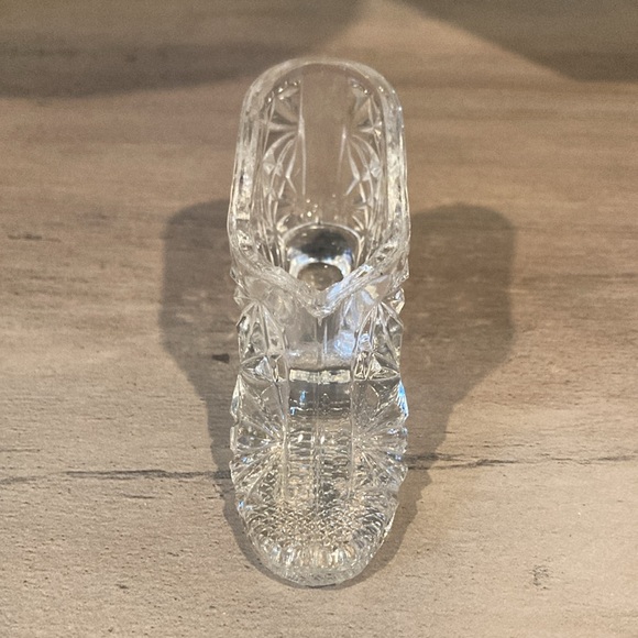 Vintage 1887 Duncan Daisy & Square Miniature Glass Shoe Slipper - Picture 2 of 8